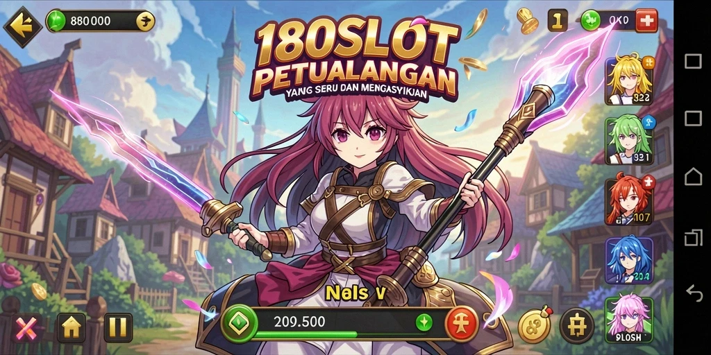 Tampilan karakter Anime yang menarik dalam gameplay 180SLOT.
