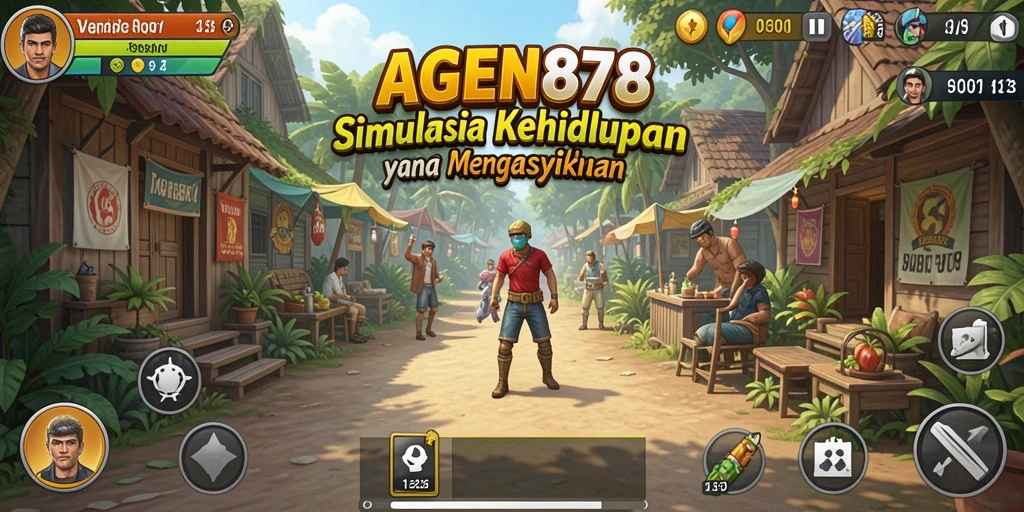 Tangkapan layar gameplay AGEN878 yang menunjukkan interaksi karakter yang hidup.