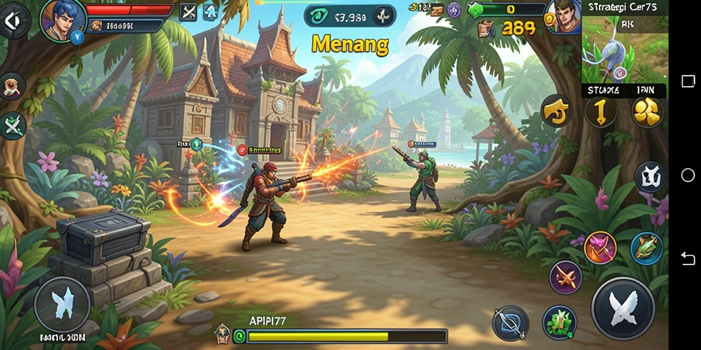 Tampilan gameplay seru dan strategi mendalam di API77.