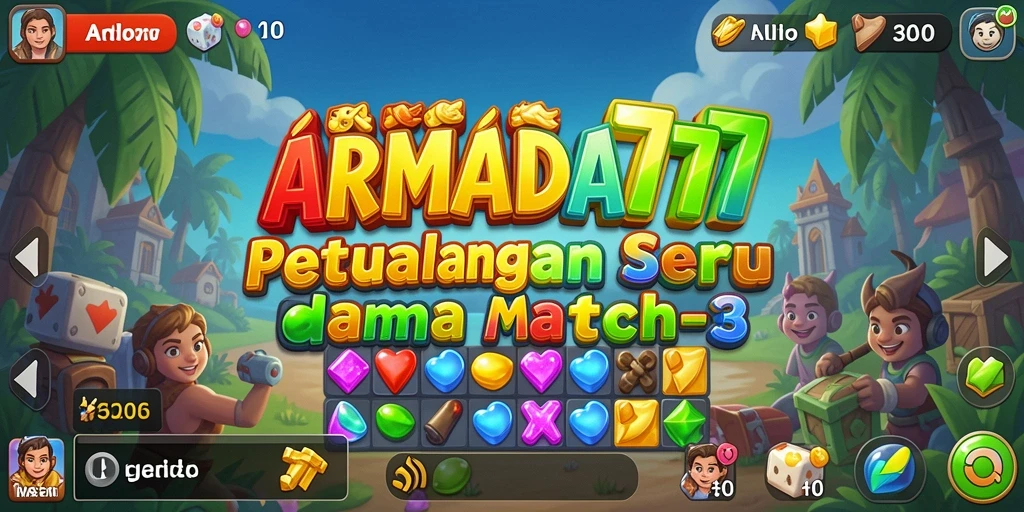 Tampilan gameplay seru dan menantang dari ARMADA777 dalam kategori Match-3.