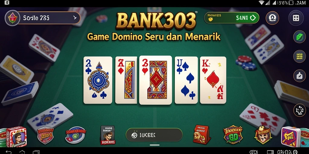 Tangkapan layar permainan BANK303 yang menunjukkan keseruan bermain Domino.