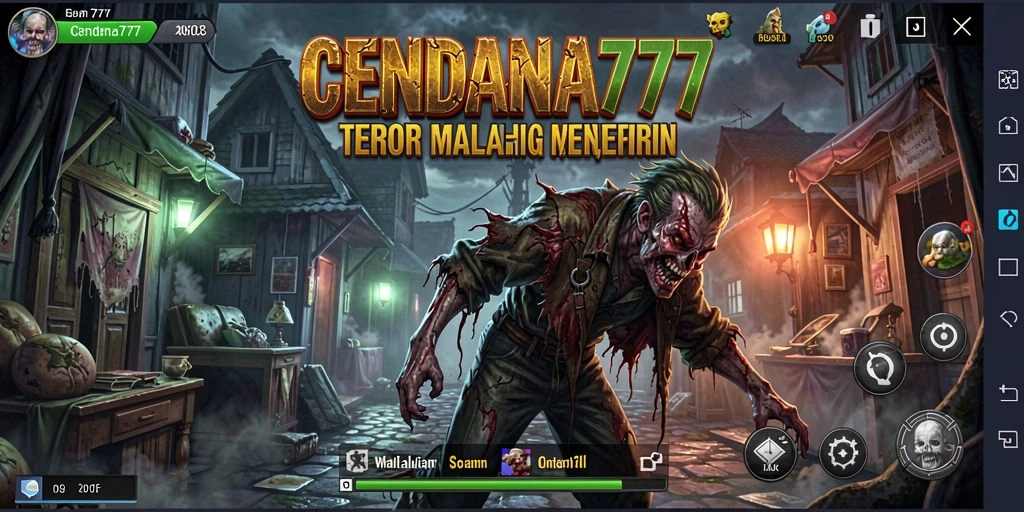 Tampilan gameplay menakutkan dari CENDANA777 dengan suasana mencekam.