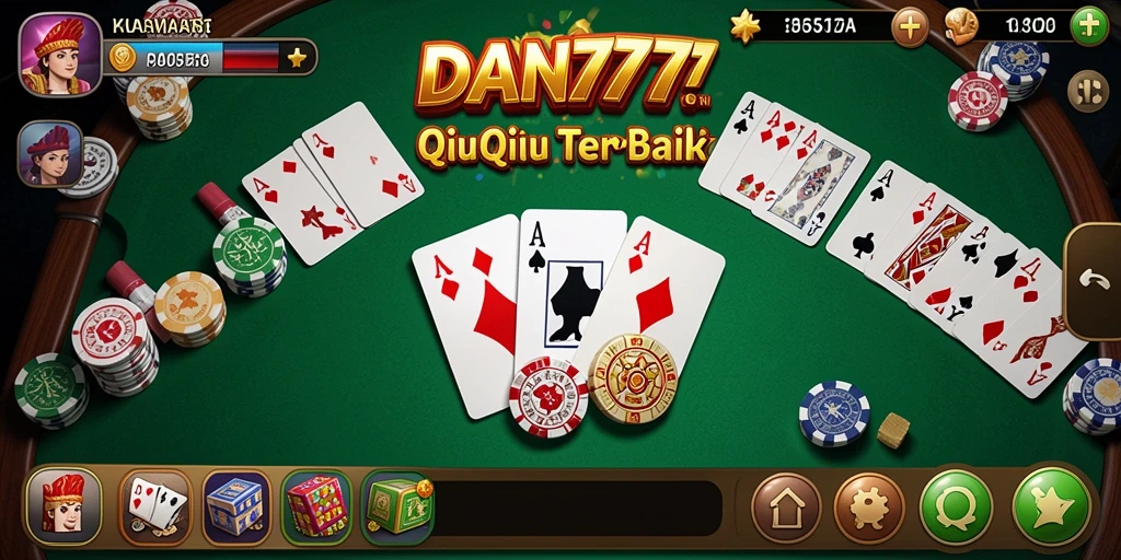 Tangkapan layar gameplay QiuQiu yang mendebarkan di DAN777.