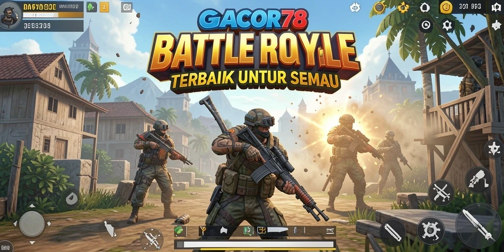Tampilan seru dari permainan Battle Royale GACOR78.