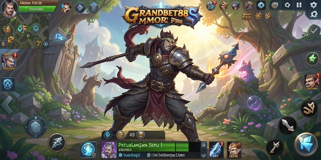 Tampilan gameplay seru di dunia GRANDBET88 yang penuh petualangan.