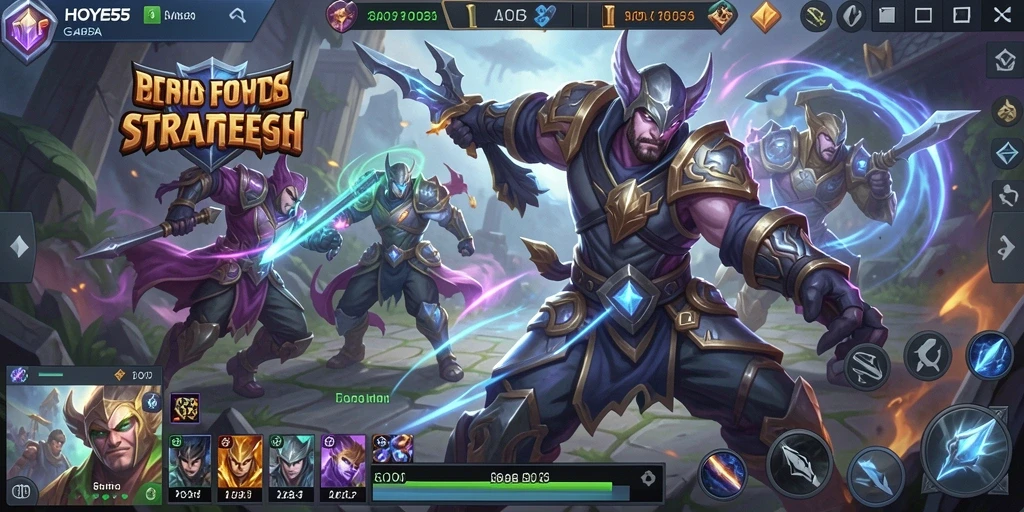 Tangkapan layar gameplay intens di HOYE55, menampilkan aksi seru antar karakter.