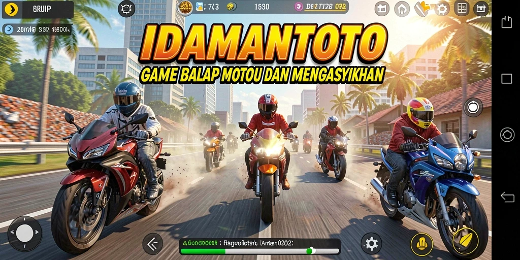 Gameplay seru balapan motor di IDAMANTOTO.