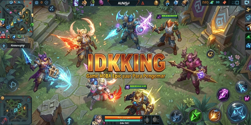 Tampilan gameplay seru dari IDRKING dalam aksi MOBA.