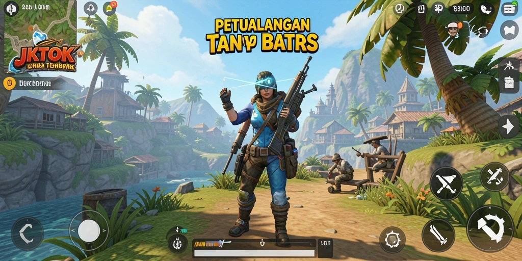 Gameplay menarik dari JKTOK dalam dunia terbuka yang luas.