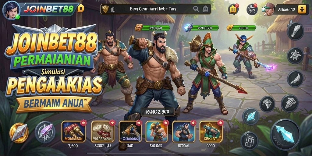 Tampilan screenshot utama JOINBET88 menampilkan gameplay simulasi yang menarik.