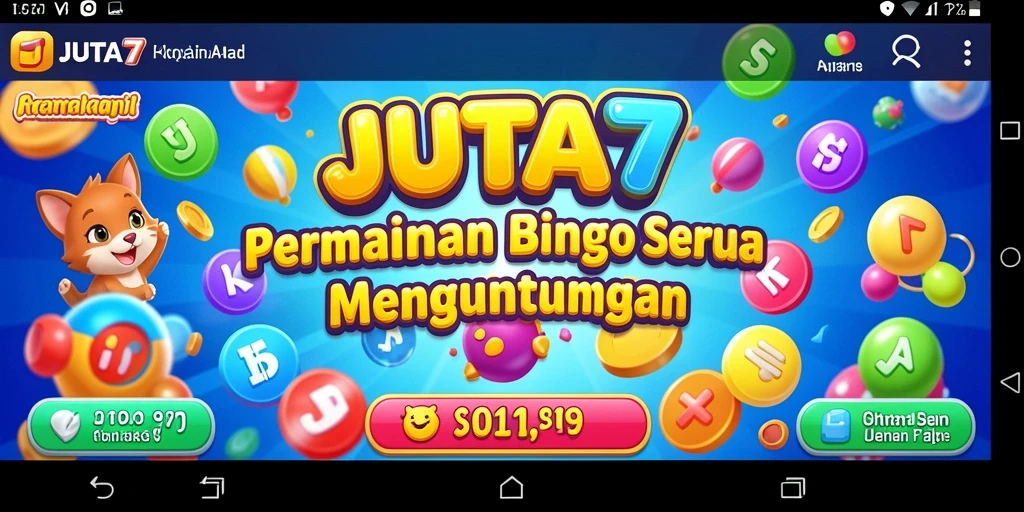 Tampilan gameplay seru di aplikasi Bingo JUTA7 dengan banyak fitur menarik.