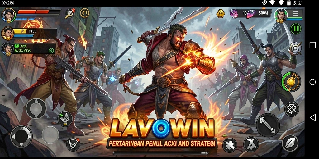 Gameplay Fighting LAVOWIN yang seru dan mendebarkan.