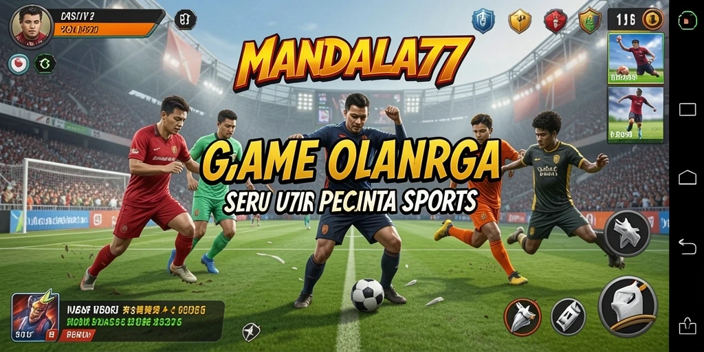 Tampilan gameplay seru dalam MANDALA77 yang menampilkan aksi olahraga.