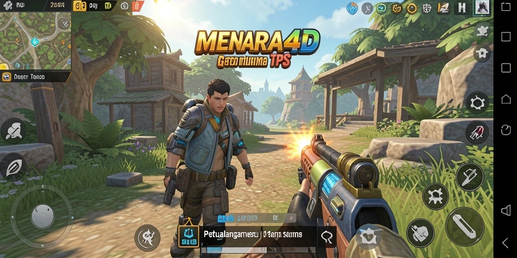 Tampilan menarik dari gameplay MENARA4D di arena TPS.