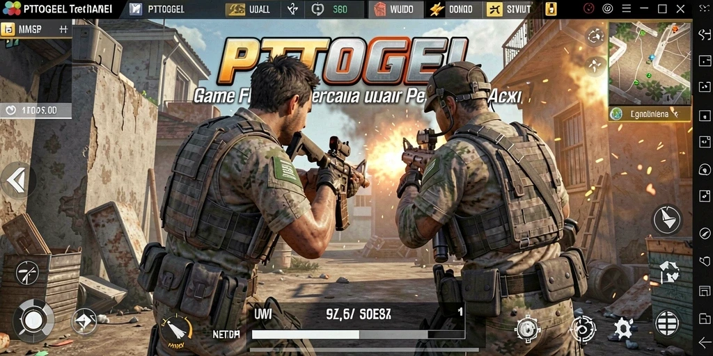 Tampilan gameplay PTTOGEL yang menegangkan dalam aksi FPS.