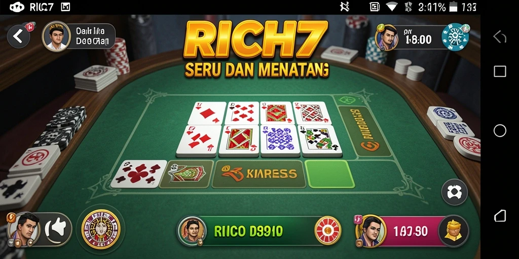 Gameplay seru RICH7 dengan tampilan menarik.