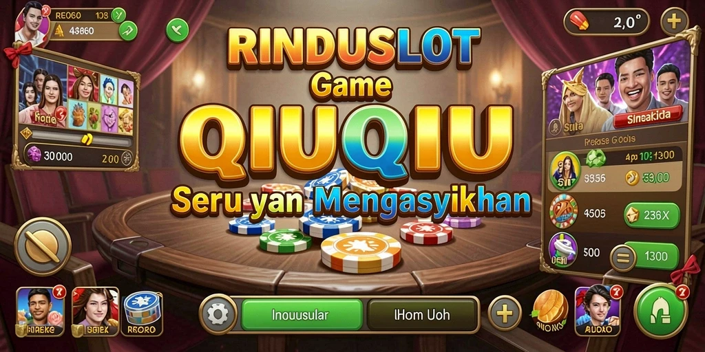 Screenshot gameplay RINDUSLOT menampilkan aksi QiuQiu yang mendebarkan.