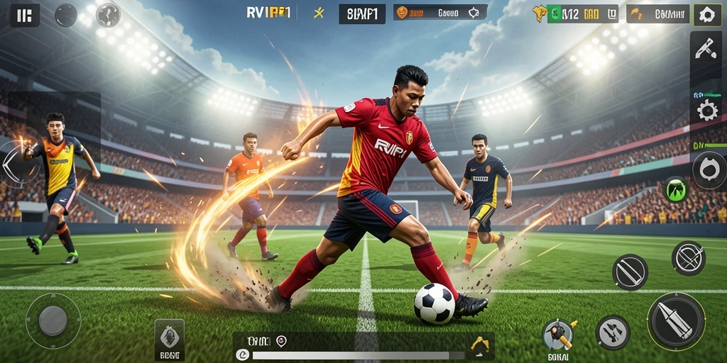 Tampilan gameplay menegangkan dari RVIP1 dalam aksi olahraga