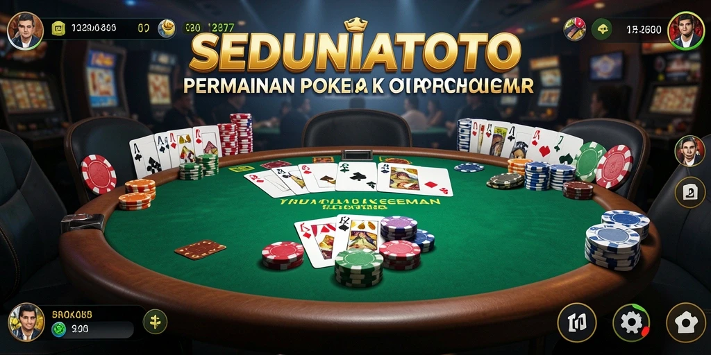 Tampilan gameplay SEDUNIATOTO yang mendebarkan dalam permainan Poker.