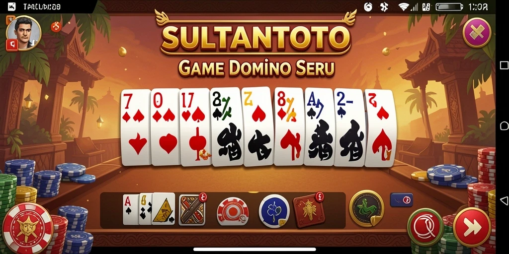 Screenshot SULTANTOTO menampilkan gameplay domino yang seru dan menarik.