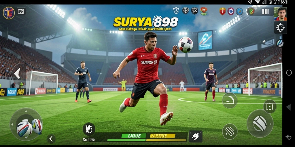 Tampilan gameplay seru dalam SURYA898 dengan berbagai cabang olahraga.