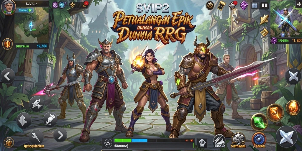 Penggambaran aksi seru dalam gameplay RPG SVIP2.