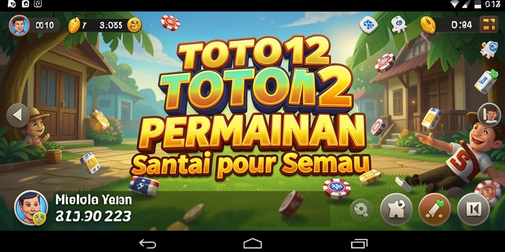 Screenshot utama TOTO12 yang menunjukkan gameplay seru dan menarik.